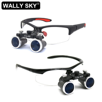 2.5X 3.5X lupa stomatologiczna lupa dwuokularowa optyczna lupa odległość robocza 320-420mm lupy kąt regulowany 1